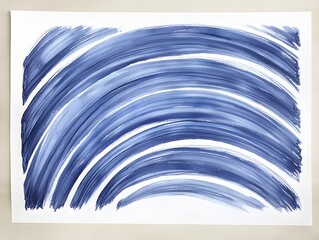 Abstract Blue Watercolor Arcs Painting Background