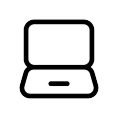 Laptop black line icon