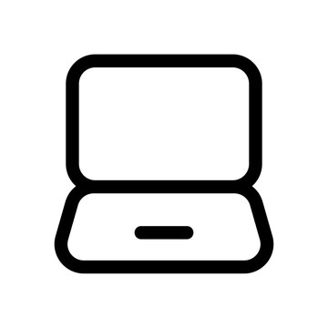Laptop black line icon