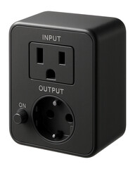 Obraz premium A compact step-down transformer for safely powering home electronics in small spaces.