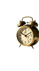 Photo of an antique alarm clock on a black background