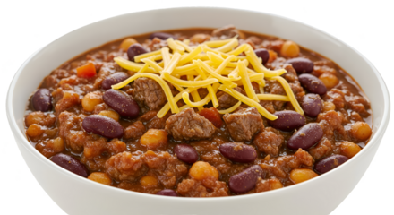 Photo Of Hearty Chili With Beans Meat And Cheese