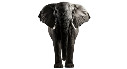Isolated realistic photo of an elephant with dark background