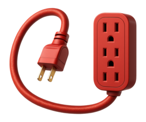 Flexible extension cord with a swivel plug for easy positioning in tight spaces.