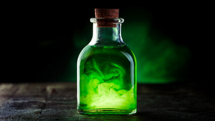 Halloween Green Potion Bottle