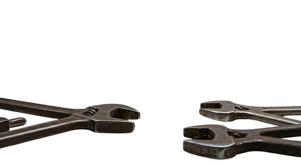 Obraz premium Isolated Realistic Pliers on Black Background Metal Tool Close Up