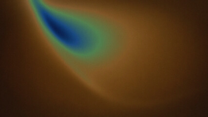 Abstract brown background with a blue and green light effect, creating a sense of mystery and intrigue with a subtle gradient and texture