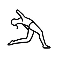 Minimalist Yoga Pose Icon for Meditation and Health Concepts