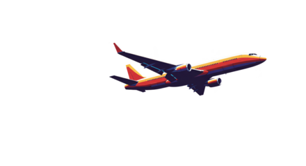 Pixel Art Airplane Ascending in Orange and Blue Tones
