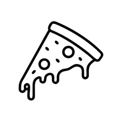 Minimalist Pizza Slice Icon for a Pizzeria Logo