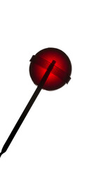 Isolated Red Lollipop on Stick
