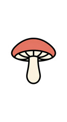 Isolated Red Mushroom Illustration Transparent Background
