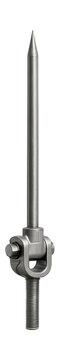 Grounding lightning rod for cottage roofs, safeguarding against electrical surges.
