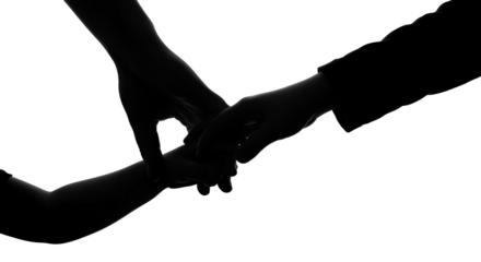 PNG Silhouette Hands Holding Together Love Family Concept