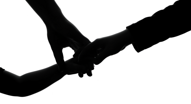 PNG Silhouette Hands Holding Together Love Family Concept