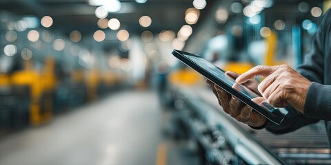 A businesslike image of female hands using a tablet 
