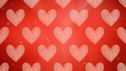 Romantic red heart pattern creates a warm loving feeling perfect for Valentine's Day cards invitations or a heartfelt message
