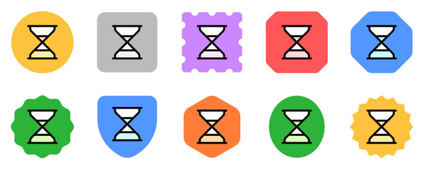Fototapeta premium Editable vector hourglass icon. Part of a big icon set family. Perfect for web and app interfaces, presentations, infographics, etc