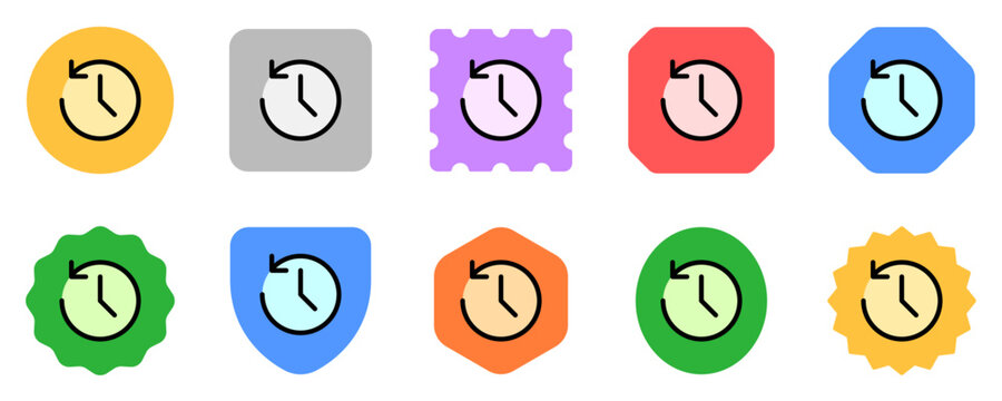 Editable vector history, turn back time icon. Part of a big icon set family. Perfect for web and app interfaces, presentations, infographics, etc