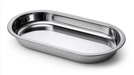Stainless steel emesis basin for medical procedures, sterile kidney dish providing hygiene and disposal for hospital and healthcare settings