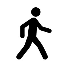Silhouette of a person walking