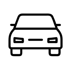 Simple front view of a car icon, minimalist design