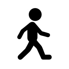 Walking person icon, indicating pedestrian crossing area