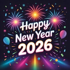 Elegant Gold & Black New Year 2026 Celebration Design
