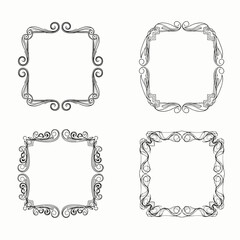 Set of ornate frames
