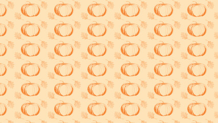 seamless background with pumpkins