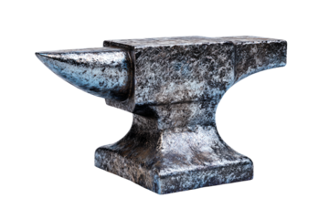 Heavy duty traditional blacksmith anvil isolated on white.