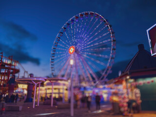 ferris wheel at night