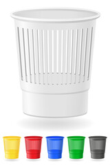 dustbin colors  for home and office cartoon stock vector illustration isolated on white background