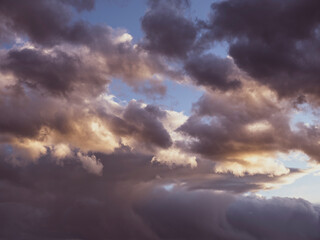 Fototapeta premium colorful sunset clouds, nature background