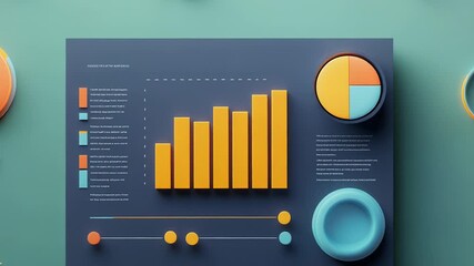 Business data visualizing concept with charts and graphs - Powered by Adobe