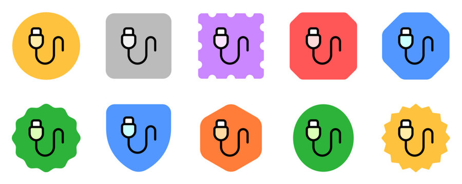 Editable vector usb cable icon. Part of a big icon set family. Perfect for web and app interfaces, presentations, infographics, etc
