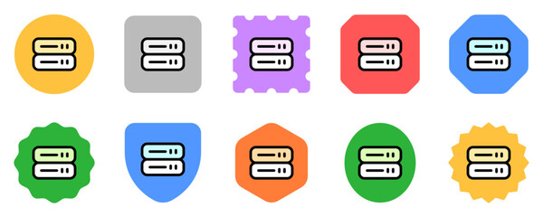 Editable vector server storage drive icon. Part of a big icon set family. Perfect for web and app interfaces, presentations, infographics, etc