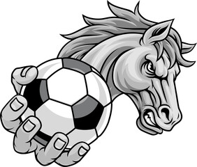 Horse Mustang Soccer Football Sports Team Mascot