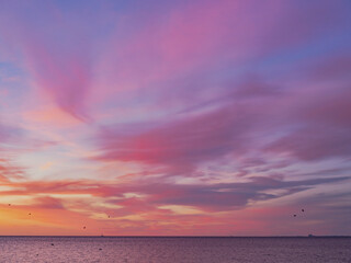 sunset over the ocean