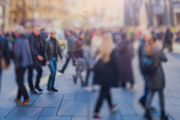people walking in the city