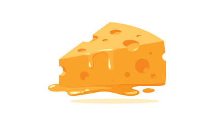 A Delicious Wedge of Melted Swiss Cheese with Holes.