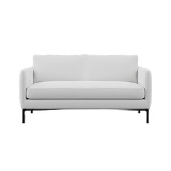 White sofa Isolated on transparent background