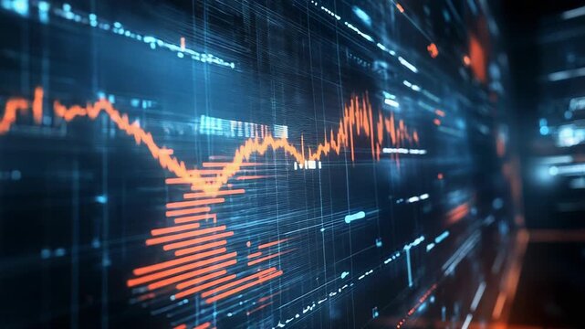 Analyzing financial data on digital stock market interface - Powered by Adobe