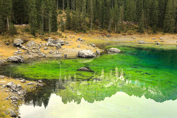 Karersee, Latemarspiegelung