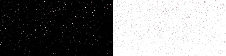 Png overlay featuring sparkling particles on contrasting black and white backgrounds, ideal for creative projects, enhancing visual storytelling and design elements with dynamic textures