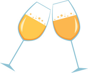 Glasses of champagne