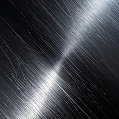 Close-up of brushed metal surface with diagonal highlights