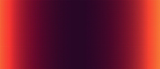 Naklejka na ściany i meble Red LED wall panel with grid board texture and 3D pixel light effect. Neon gradient glows for club backdrops. Futuristic video projections or OLED curve designs for stadium displays.