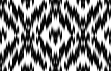 Design Textile ikat wave abstract geometric ikat, design ikat vector for background, wallpaper, carpet, wrapping, fabric, textile fashion wearing.