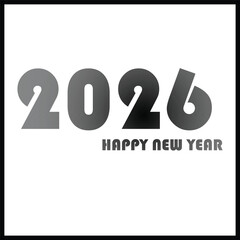 happy new year 2026 illustration